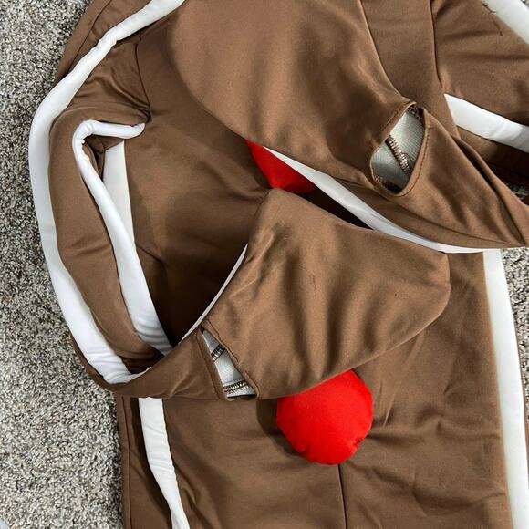 SOLD Kids Christmas Gingerbread Man Costume 2 piece Halloween Foam Head Youth S - Picture 12 of 16